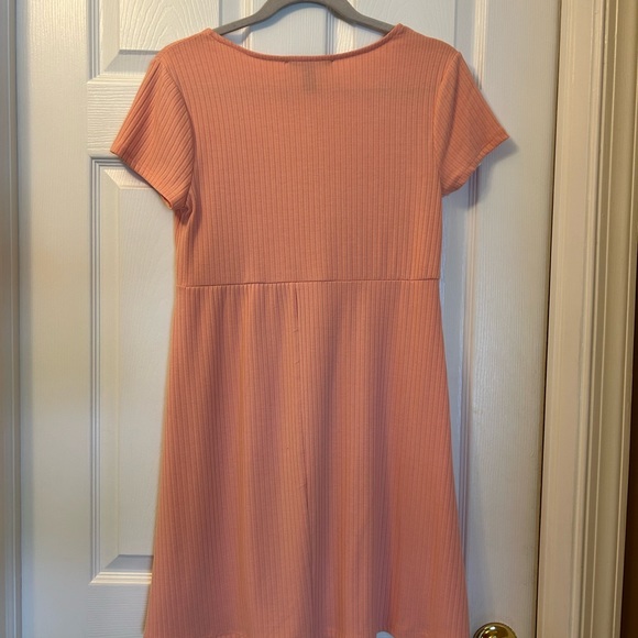 Forever 21 Coral V-Neck Dress - Picture 8 of 9
